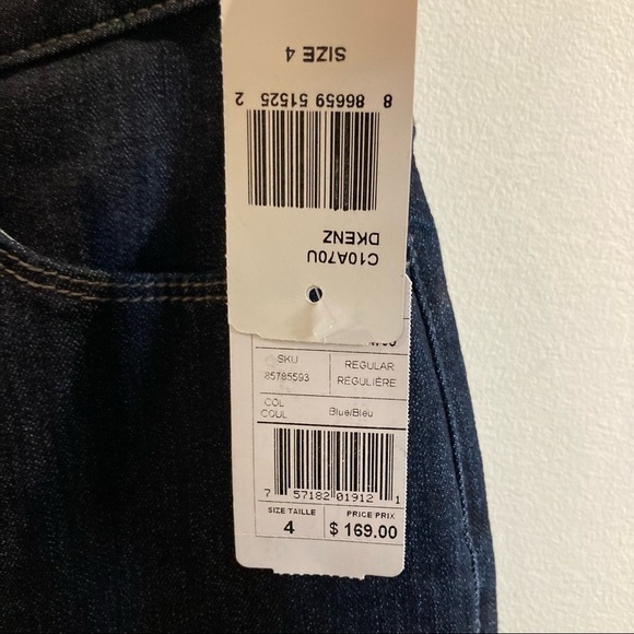 NYDJ Sz 4 NOT  YOUR DAUGHTERS JEANS Ankle Dark Wash Jeans NWT - Picture 9 of 9